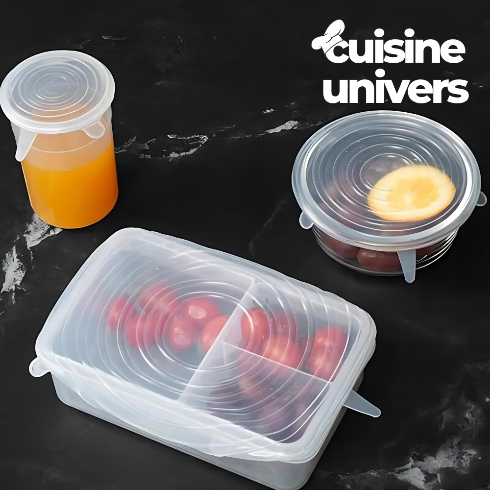 Couvercles Universels en Silicone - Kit 6 pièces